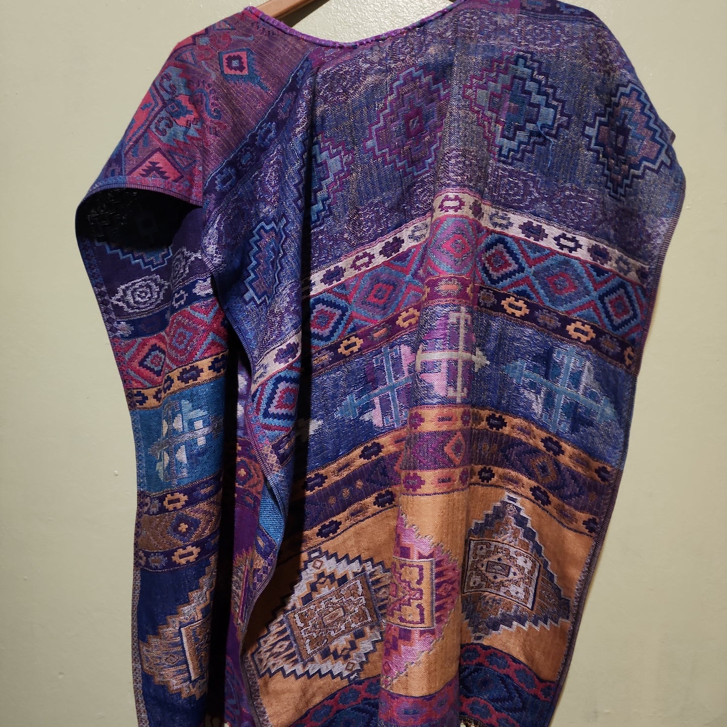 Women's Tribal Print Reversible Pancho