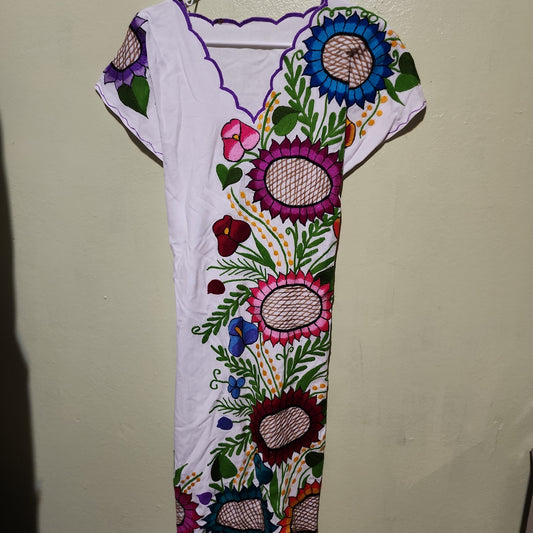 Adult Adjustable Floral Embroidered Dress