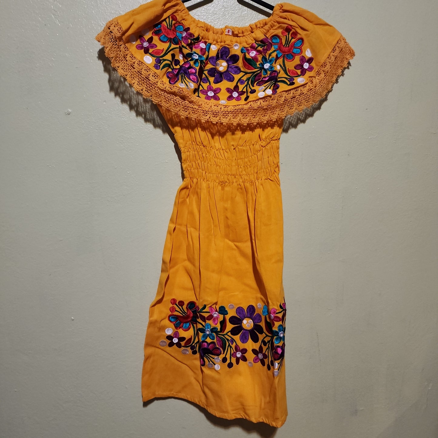 Little Girl's embroidered Mexican fashion/traditional dress