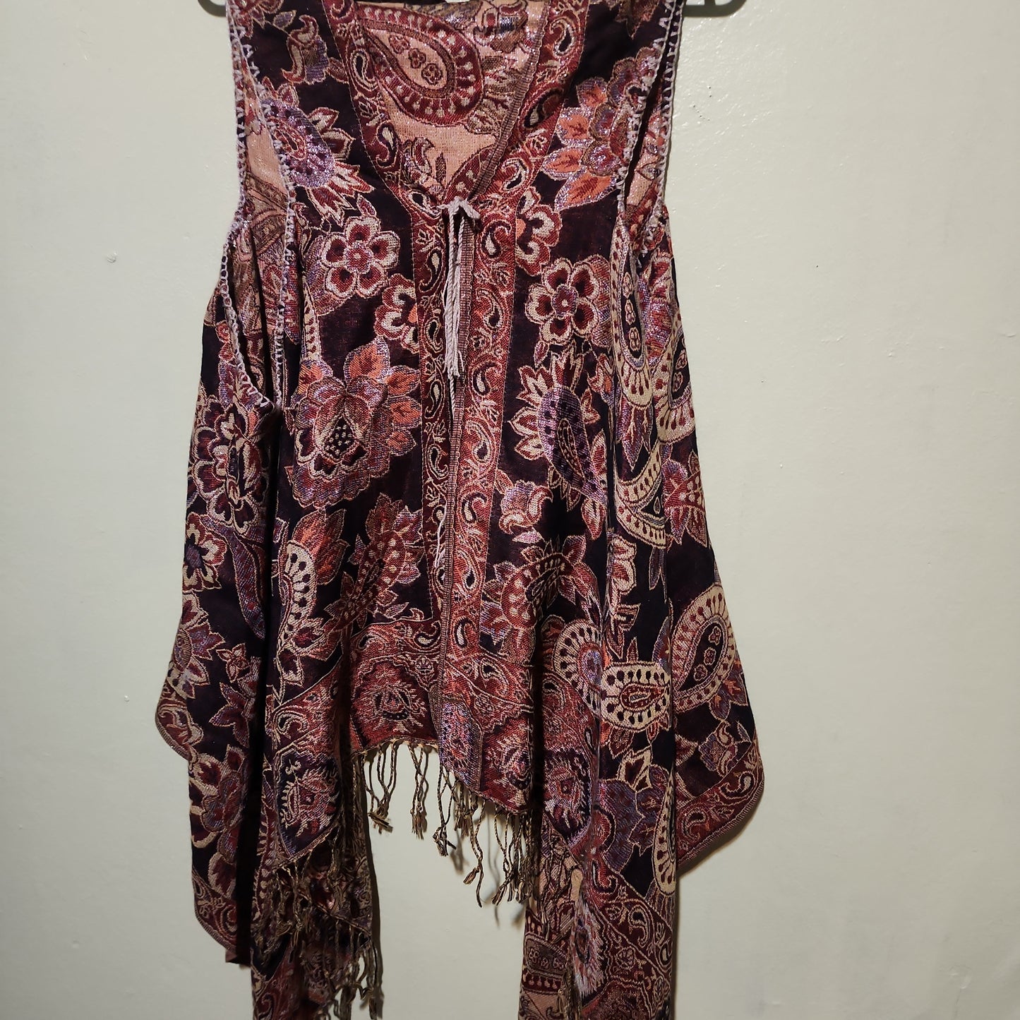 Gold & Brown Cut off Shawl