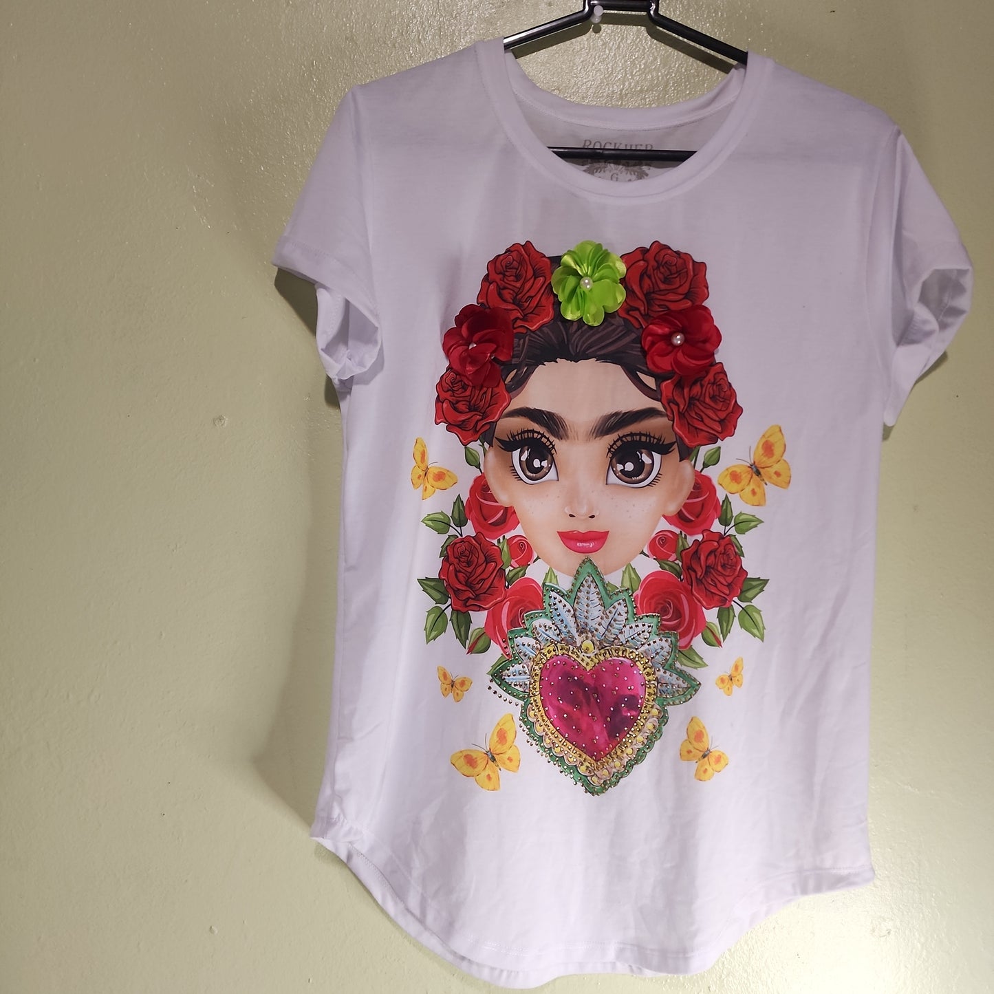 Frida 3D flower Tee