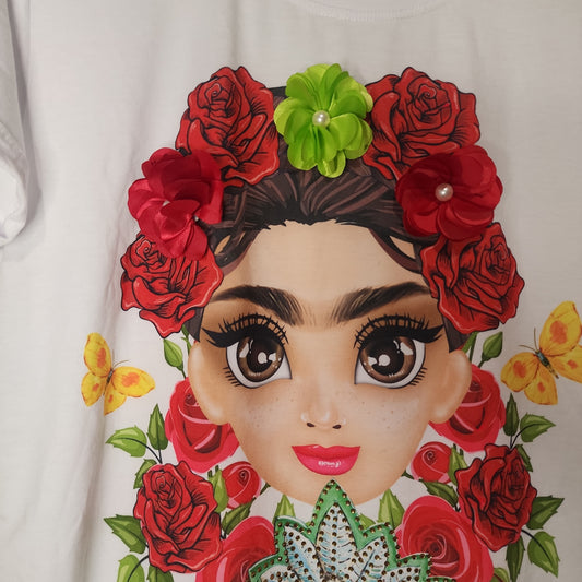 Frida 3D flower Tee