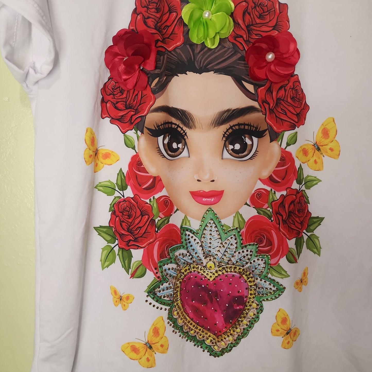 Frida 3D flower Tee