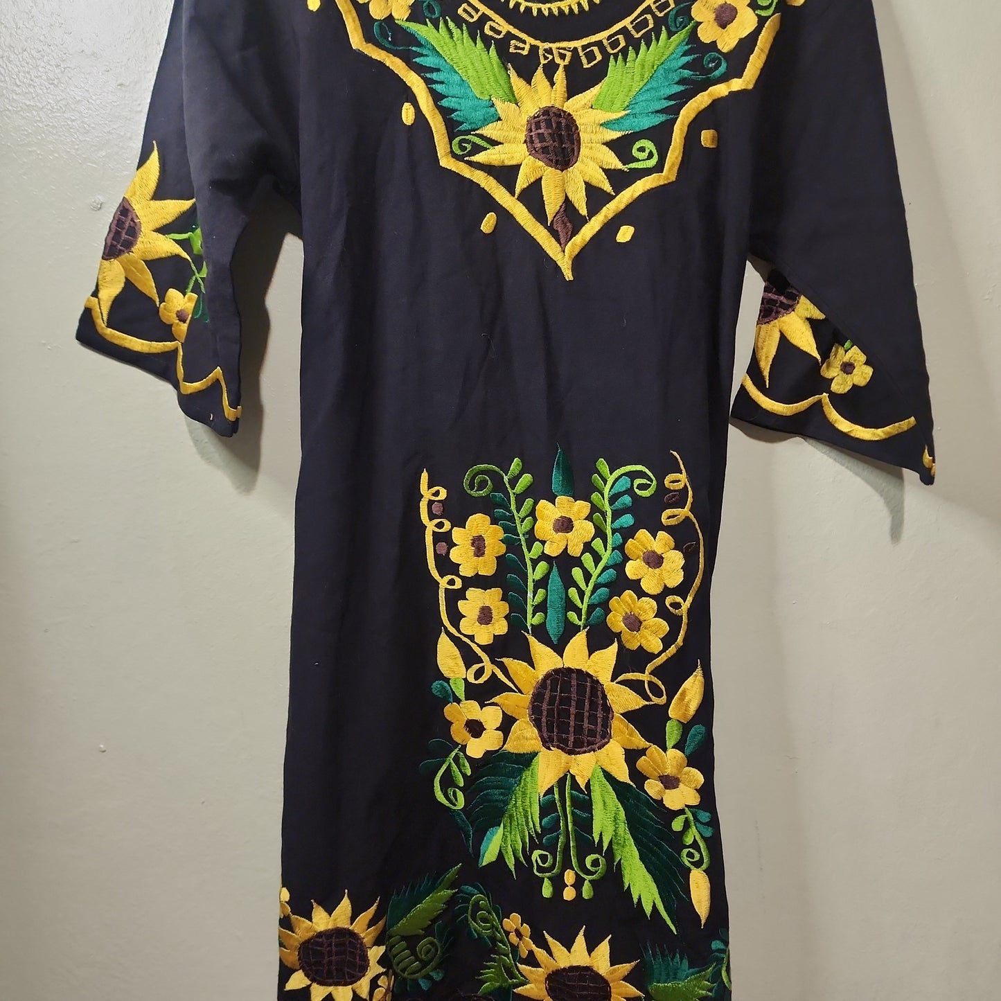 1/2 Sleeve Sunflower Dress