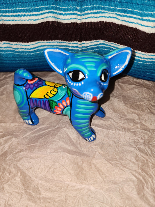 Blue 6in Chihuahua Alebrije